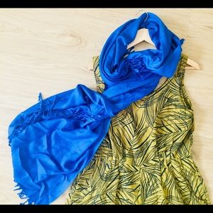 Cobalt blue pashmina scarf